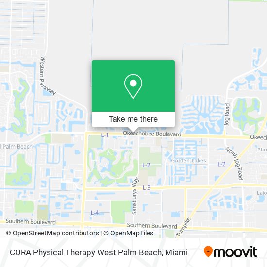 Mapa de CORA Physical Therapy West Palm Beach