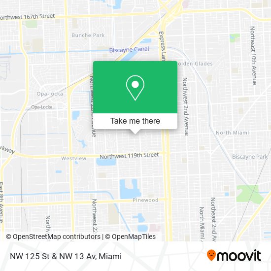 NW 125 St & NW 13 Av map