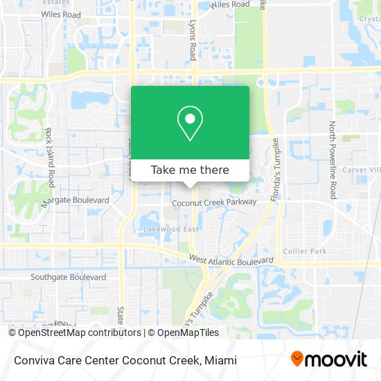 Mapa de Conviva Care Center Coconut Creek