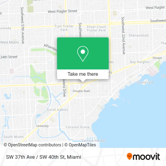 SW 37th Ave / SW 40th St map