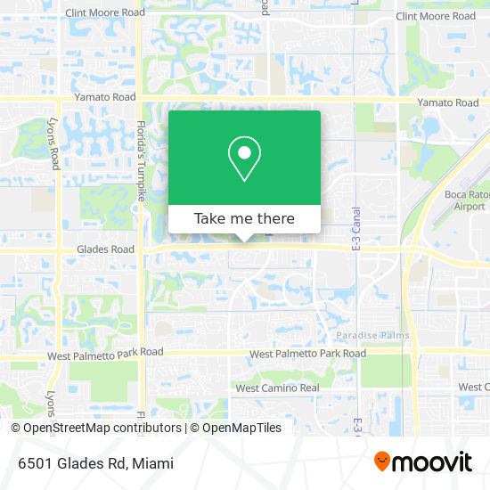 Mapa de 6501 Glades Rd