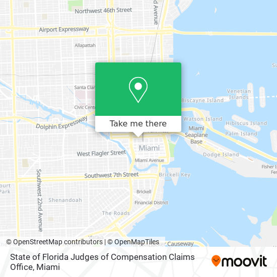 State of Florida Judges of Compensation Claims Office map