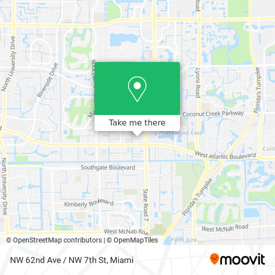 Mapa de NW 62nd Ave / NW 7th St