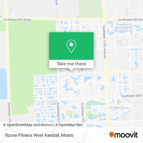 Rzone Fitness West Kendall map