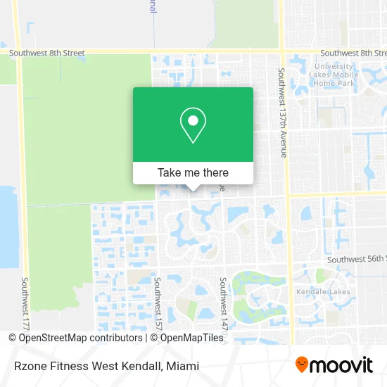 Rzone Fitness West Kendall map