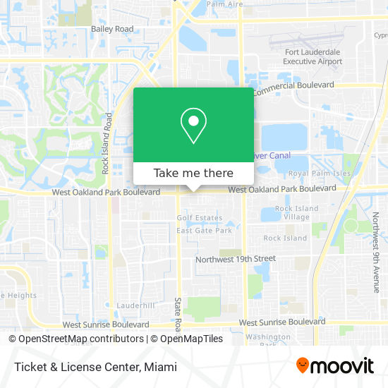 Ticket & License Center map