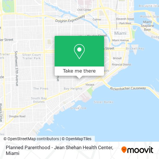 Mapa de Planned Parenthood - Jean Shehan Health Center