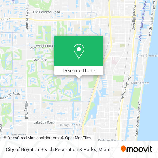 City of Boynton Beach Recreation & Parks map