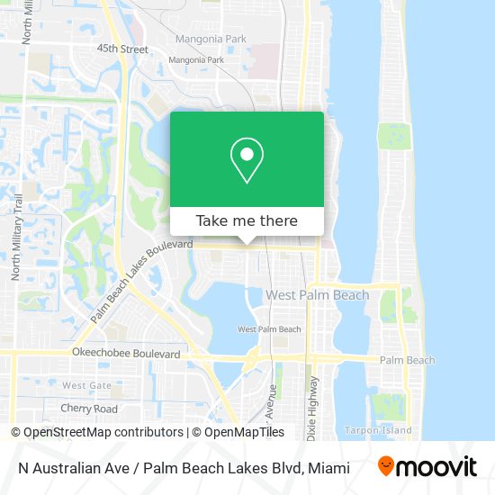 Mapa de N Australian Ave / Palm Beach Lakes Blvd