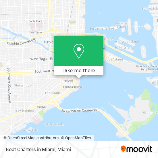 Boat Charters in Miami map