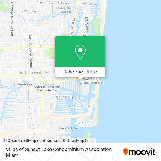 Villas of Sunset Lake Condominium Association map