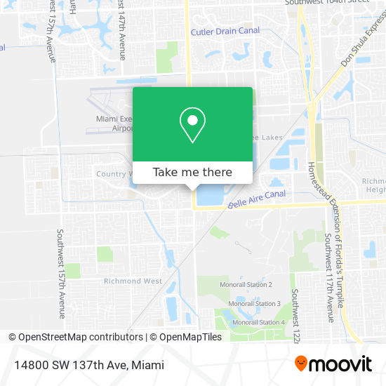 14800 SW 137th Ave map