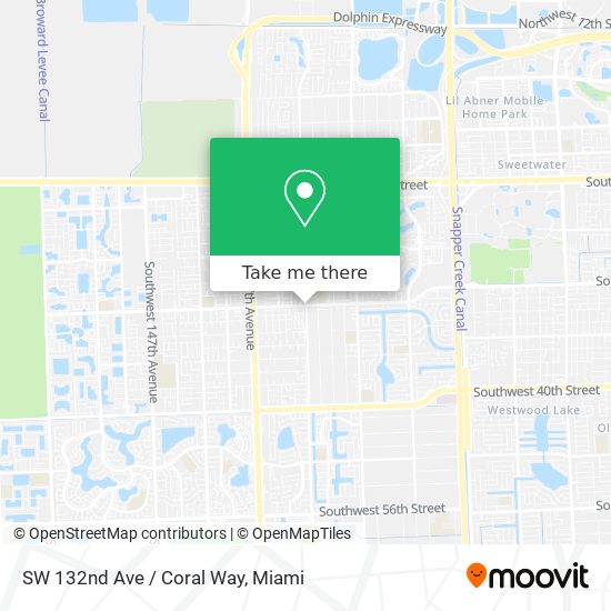 SW 132nd Ave / Coral Way map