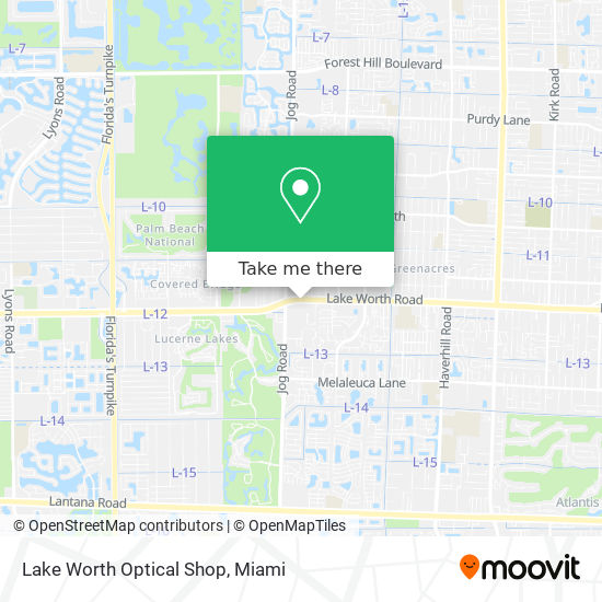 Lake Worth Optical Shop map