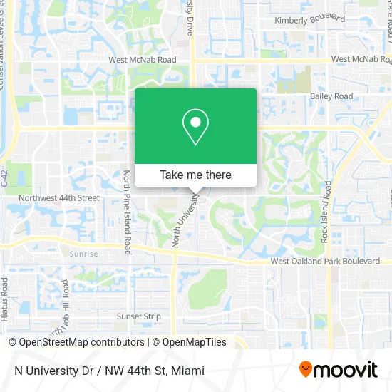 N University Dr / NW 44th St map
