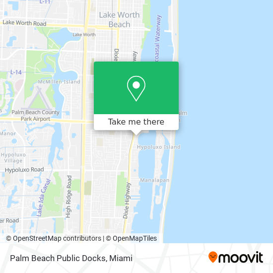Palm Beach Public Docks map
