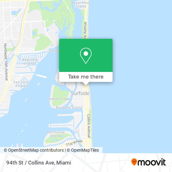 94th St / Collins Ave map