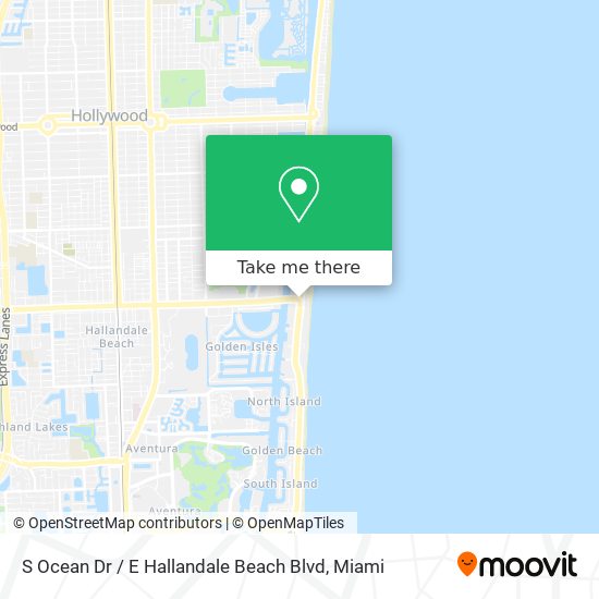 S Ocean Dr / E Hallandale Beach Blvd map