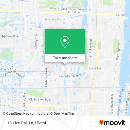 Mapa de 113 Live Oak Ln