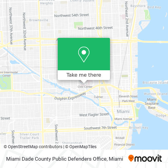 Mapa de Miami Dade County Public Defenders Office