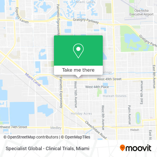 Mapa de Specialist Global - Clinical Trials