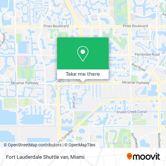 Fort Lauderdale Shuttle van map