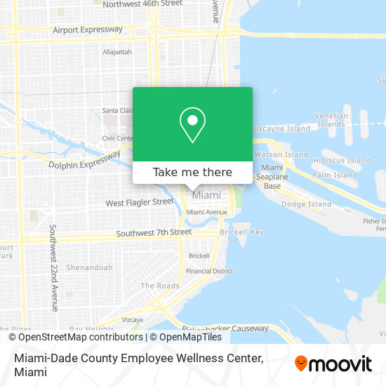 Miami-Dade County Employee Wellness Center map