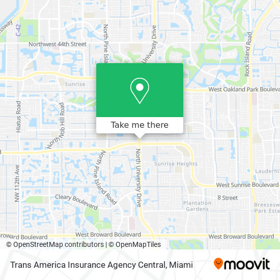 Trans America Insurance Agency Central map