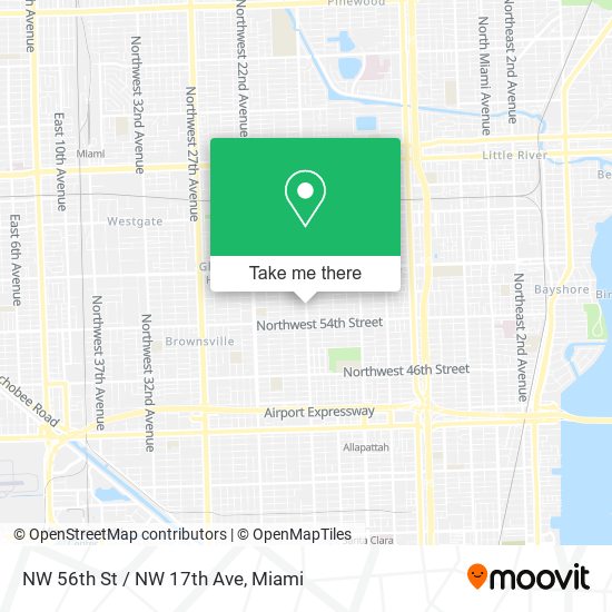 Mapa de NW 56th St / NW 17th Ave