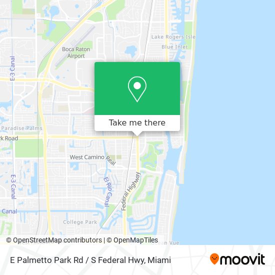 E Palmetto Park Rd / S Federal Hwy map