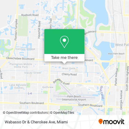 Wabasso Dr & Cherokee Ave map