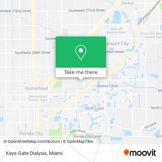 Keys Gate Dialysis map