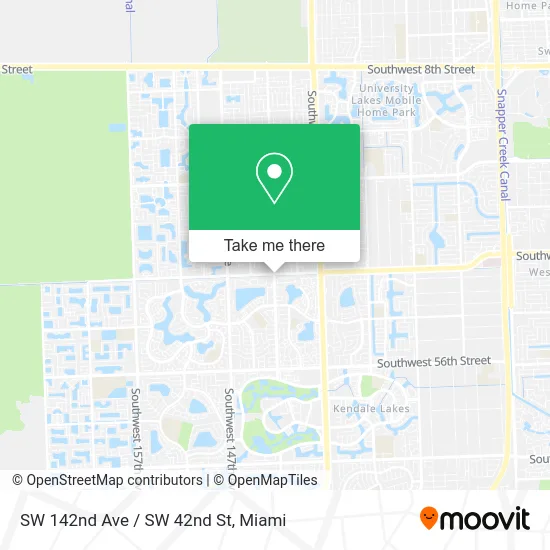 SW 142nd Ave / SW 42nd St map
