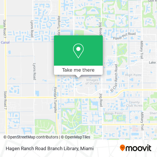 Hagen Ranch Road Branch Library map