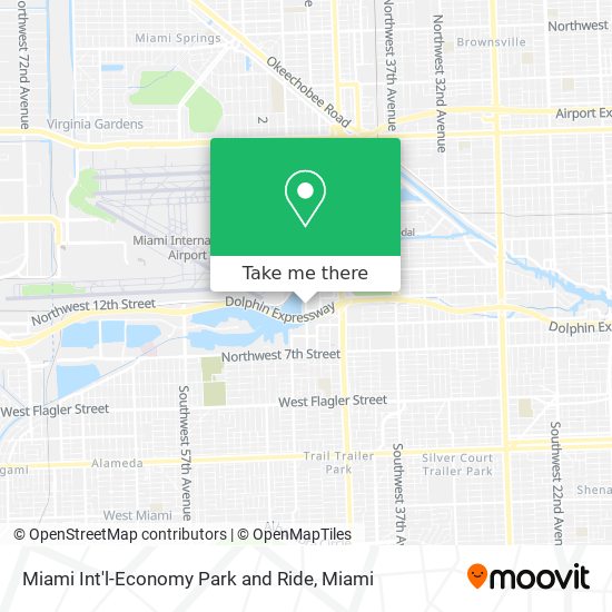 Miami Int'l-Economy Park and Ride map