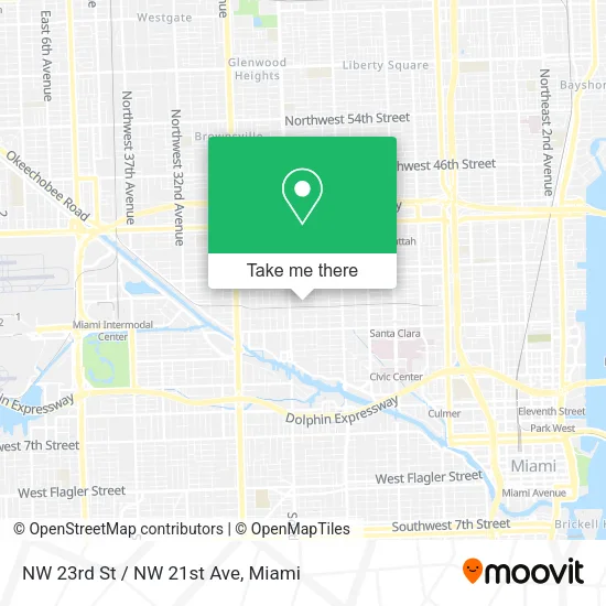 Mapa de NW 23rd St / NW 21st Ave