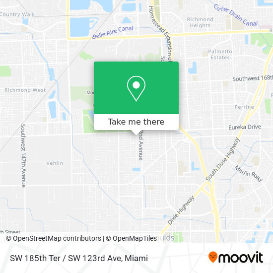 SW 185th Ter / SW 123rd Ave map