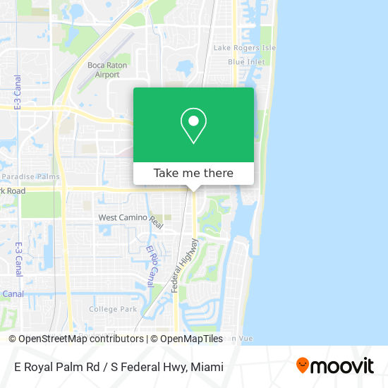 E Royal Palm Rd / S Federal Hwy map