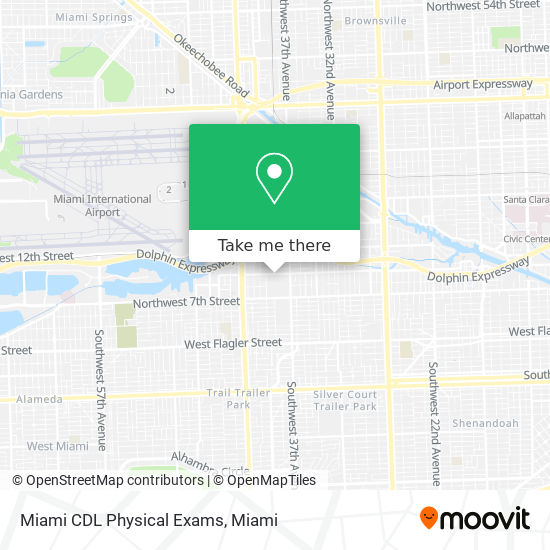 Miami CDL Physical Exams map