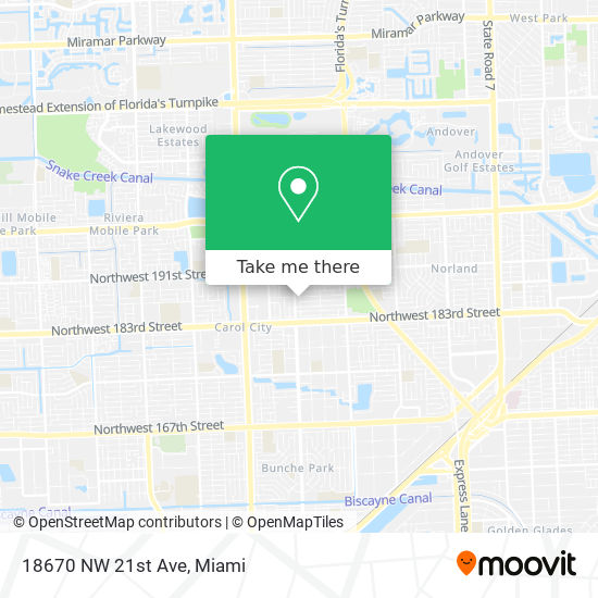 18670 NW 21st Ave map