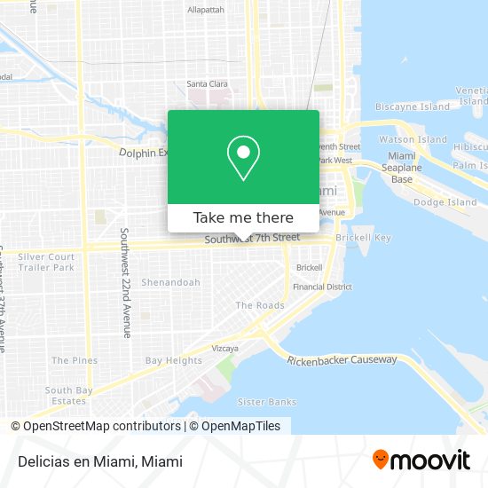 Mapa de Delicias en Miami