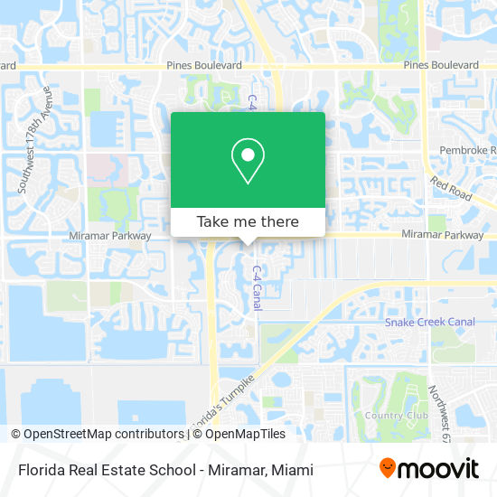 Mapa de Florida Real Estate School - Miramar