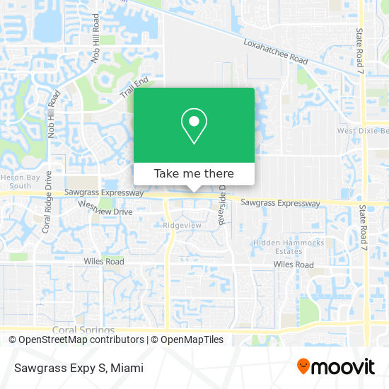 Sawgrass Expy S map