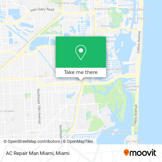 AC Repair Man Miami map