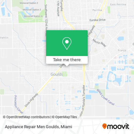 Mapa de Appliance Repair Men Goulds