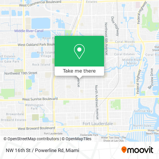 NW 16th St / Powerline Rd map