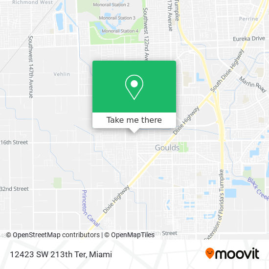 12423 SW 213th Ter map