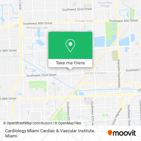 Cardiology Miami Cardiac & Vascular Institute map