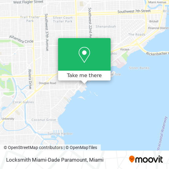 Mapa de Locksmith Miami-Dade Paramount