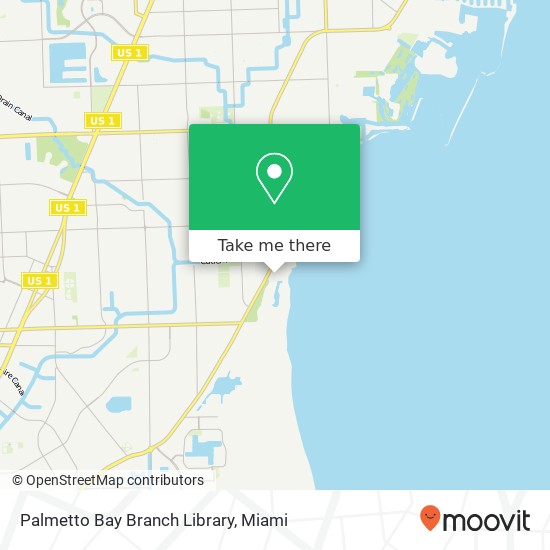 Palmetto Bay Branch Library map